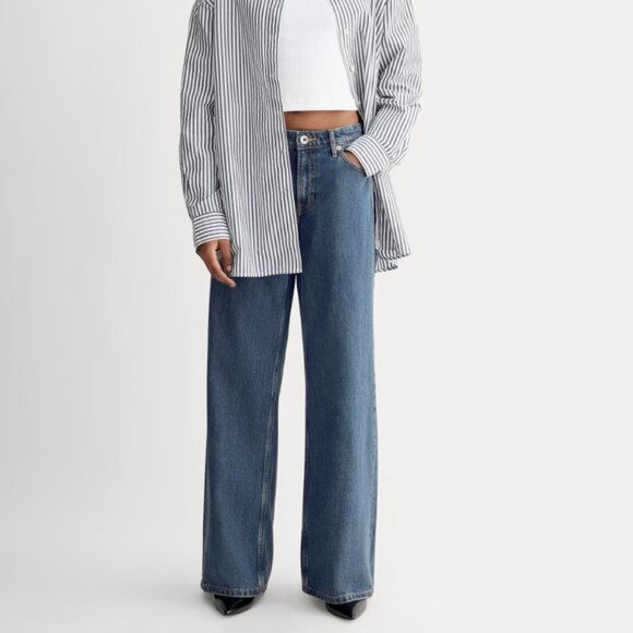 EVERLANE Women's The Low-Key Jean in Medium Blue, Size 27R - Picture 1 of 8